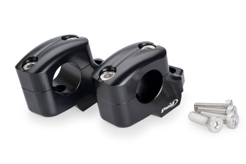 Pullback Handlebar Risers - 25mm Rise / 16mm Back Black For BMW F900GS/Adv 2024>Current