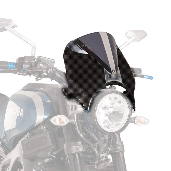 Retrovision Nose Fairing Carbon Look with Dark Smoke Screen For Yamaha XSR 700 2016-2018