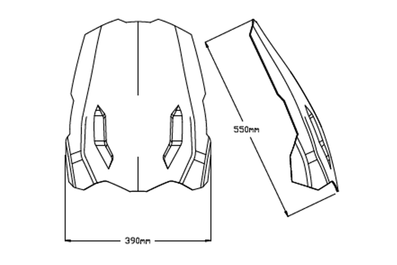 Touring Screen Dark Smoke For Triumph Tiger Sport 850 2020-2023