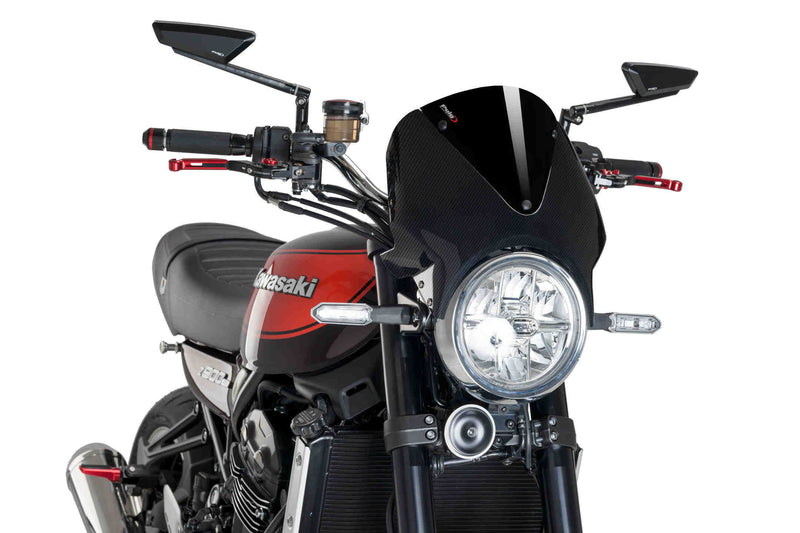 Vision Screen Carbon Look Fairing / Black (Opaque) Screen For Kawasaki Z 900 RS 2017-Current