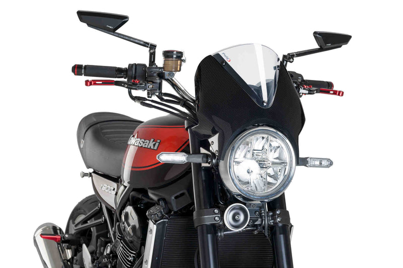 Vision Screen Carbon Look Fairing / Clear Screen For Kawasaki Z 900 RS 2017-Current