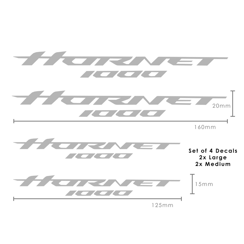Decals Grey For Honda CB 1000 Hornet Logo Set Of 4