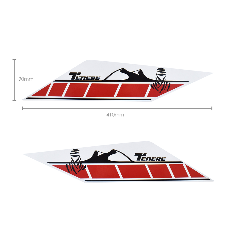 Pyramid Decals Rear Side Panel Graphic Red For Yamaha Tenere 700 2019