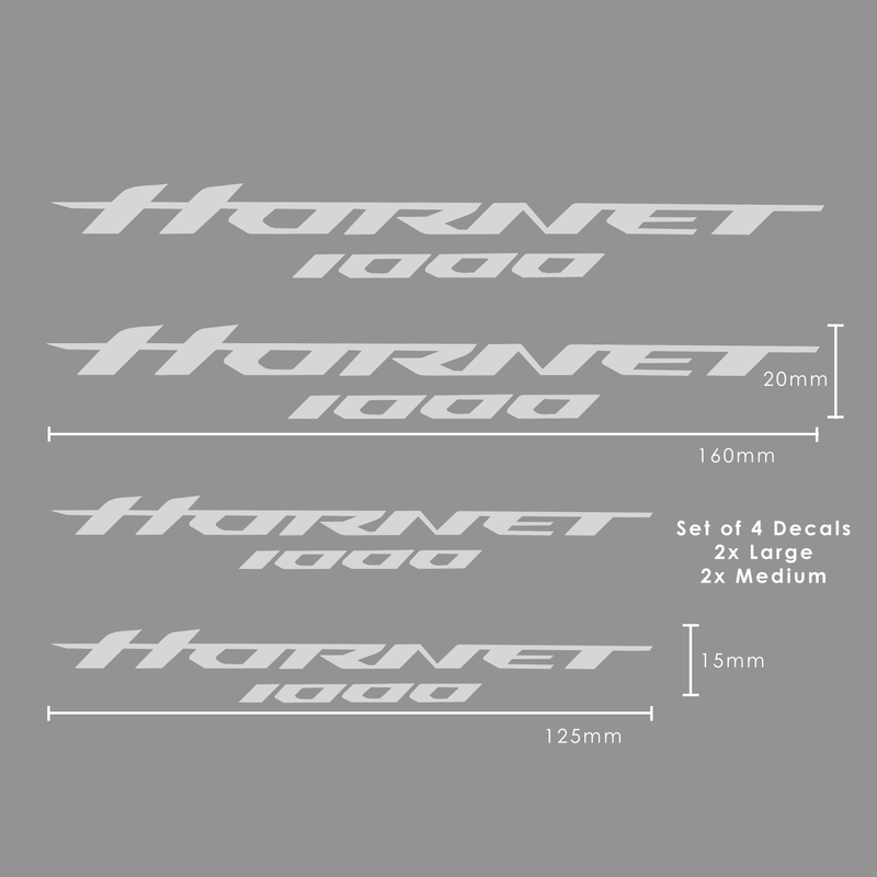 Decals White For Honda CB 1000 Hornet Logo Set Of 4