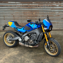 Pyramid Decals For Yamaha XSR 900 Seat Cowl Number Board Set Blue / Yellow