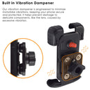 Handlebar Mounted Phone Holder With Vibration Dampener