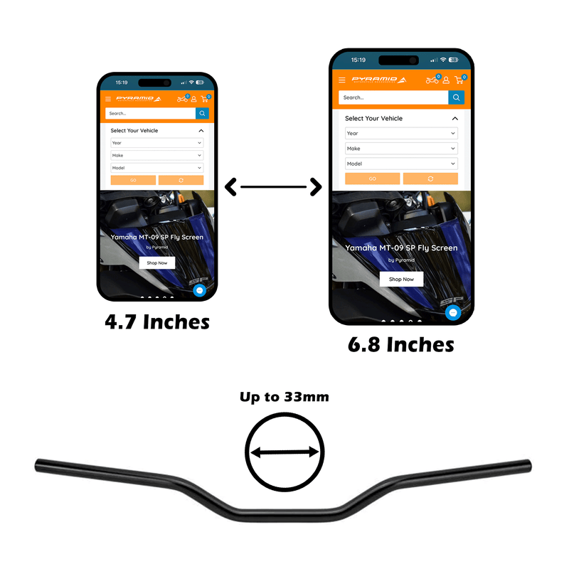 Handlebar Mounted Phone Holder With Vibration Dampener