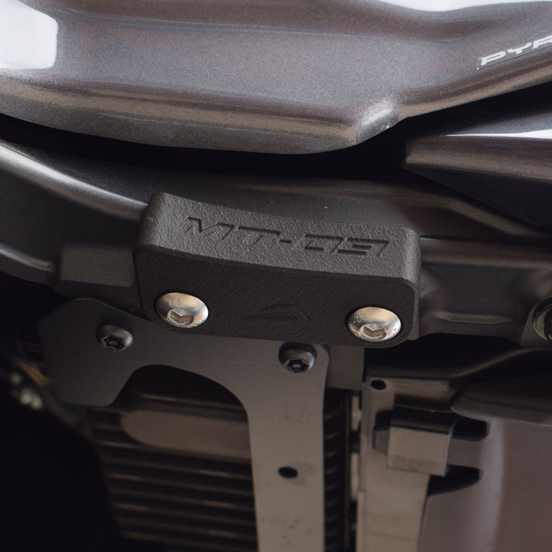 Rear Peg Blanking Blocks Matt Black For Yamaha MT-09 inc SP 2024>Current