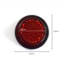 Universal Round Number Plate Reflector Pack Of 2