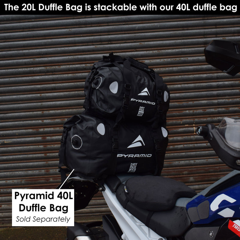 Waterproof 20L Motorcycle Duffle Bag Black