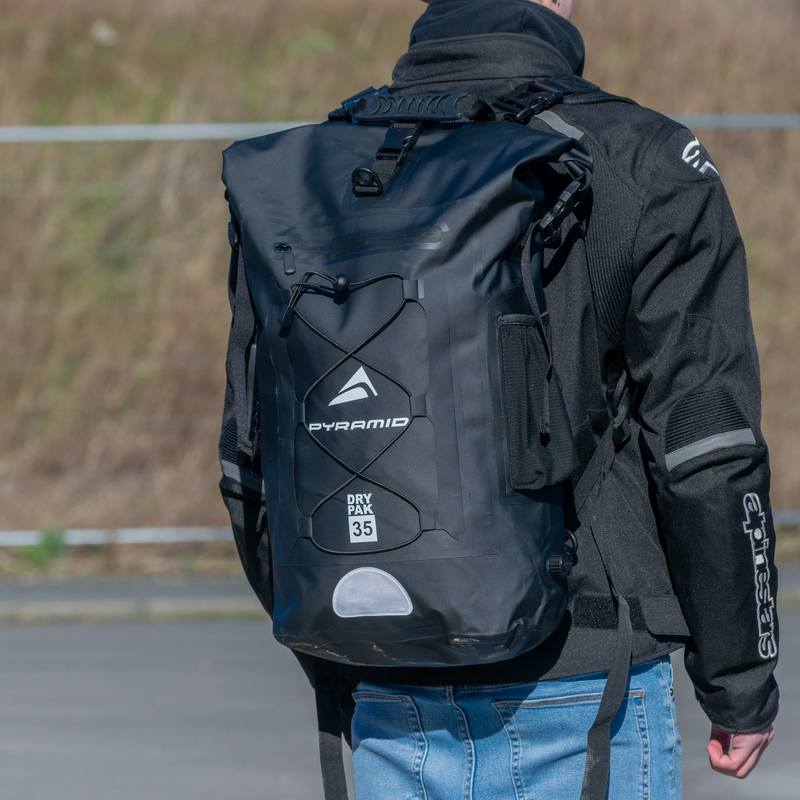 Waterproof 35L Motorcycle Backpack Black