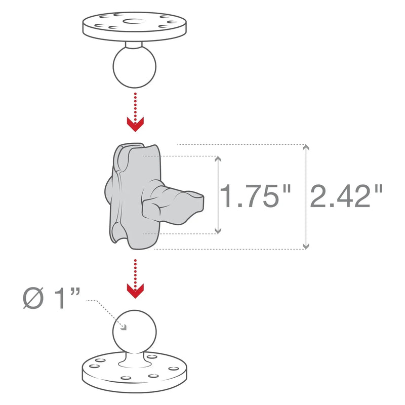 Composite Double Socket Arm - B Size Short