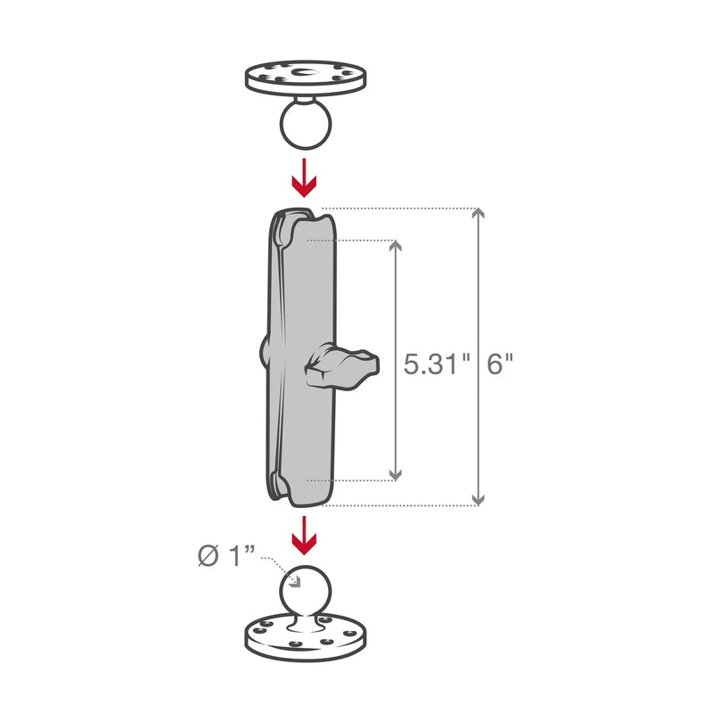 Double Socket Arm - B Size Long