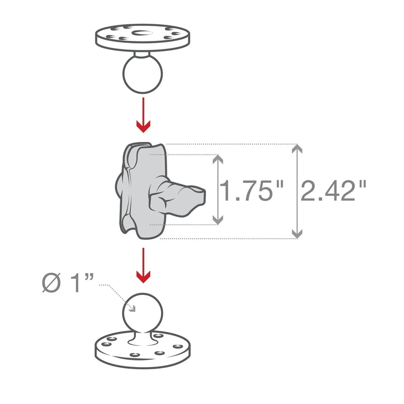 Double Socket Arm - B Size Short