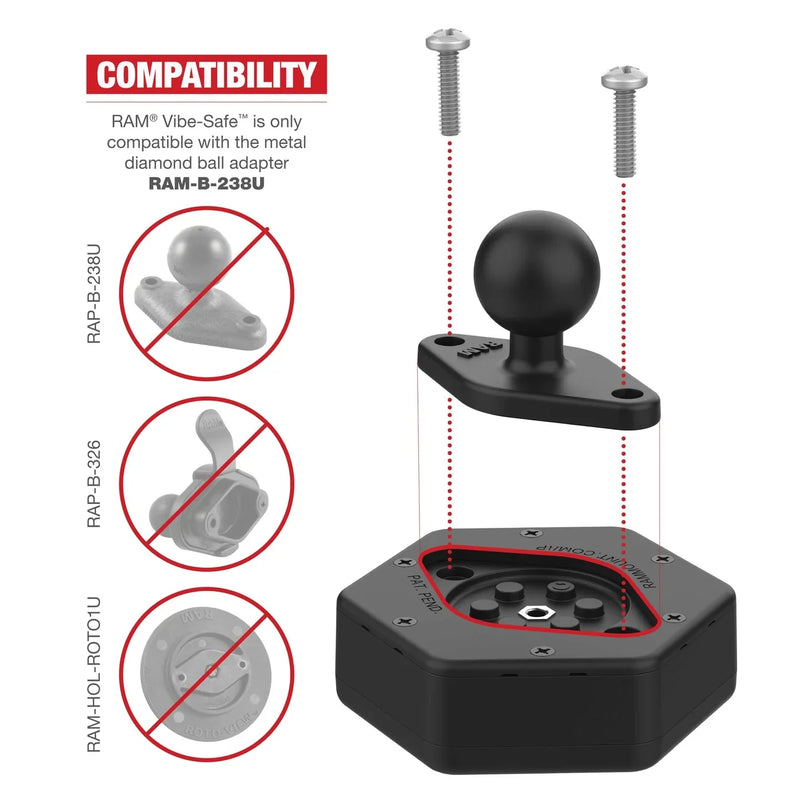 Vibe-Safe™ With NPT Adapter For 2-Hole Holders