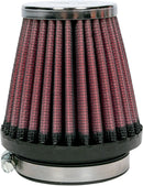 Universal Clamp-On Air Filter Black / Red | RC233