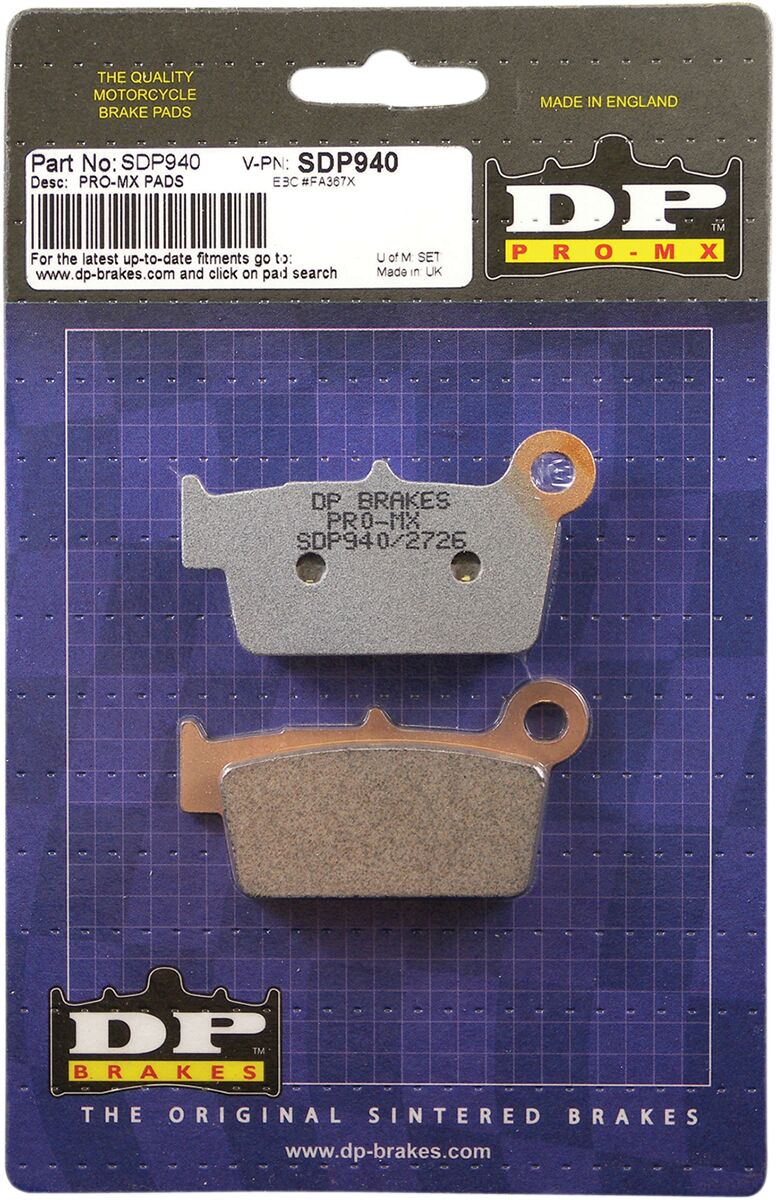 SDP Pro-MX Sintered Brake Pads For Aprilia MXV 450 2008-2009 - 66.9 MM
