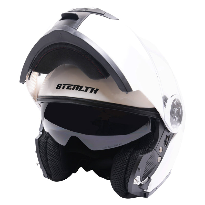 V159 Flip-Up Helmet Plain Gloss White