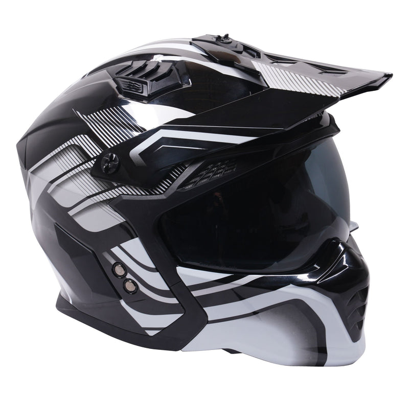 Fighter Multi Function Convertible Helmet Graphic Orbit Black / Gloss Silver