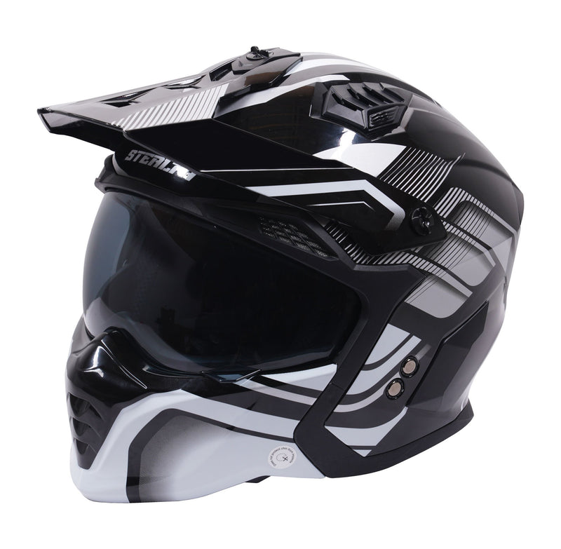 Fighter Multi Function Convertible Helmet Graphic Orbit Black / Gloss Silver