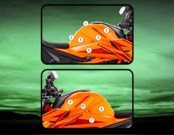 Tank Paint Protection Kit Clear Matt For KTM 1390 Super Duke R 2024-Current