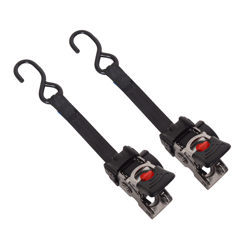Fixed Auto Retractable Ratched Tiedowns 25mm x 1.6M 2pcs