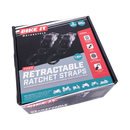 Fixed Auto Retractable Ratched Tiedowns 25mm x 1.6M 2pcs