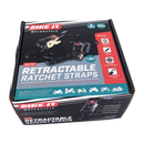 Auto Retractable Ratchet Tiedowns 25mm x 1.8M 2pcs