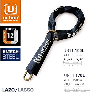 Security 11.100L 100cm Motorcycle Loop Chain - Security Level 12