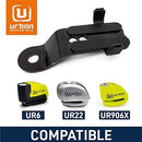 Security Mounting Bracket For UR22/UR6 Disc Locks - Square Tube Mount