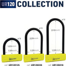 Security UR120310 Motorcycle U Lock - Security Level 20