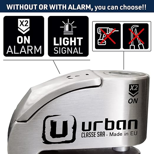 Security UR14S Motorcycle Disc Lock With Alarm - Security Level 19
