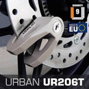 Security UR206T Motorcycle Disc Lock + Reminder Cable - Security Level 10
