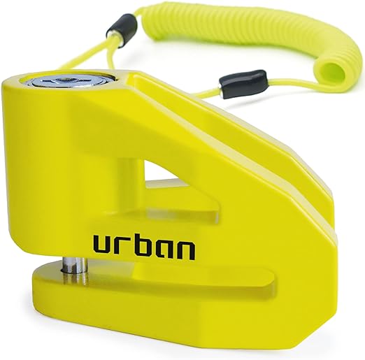 Security UR206Y Motorcycle Disc Lock + Reminder Cable - Security Level 10