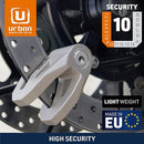 Security UR208T Motorcycle Disc Lock + Reminder Cable - Security Level 10