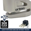 Security UR208T Motorcycle Disc Lock + Reminder Cable - Security Level 10