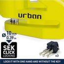 Security UR208Y Motorcycle Disc Lock + Reminder Cable - Security Level 10