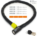Security UR5170 Duoflex Articulated 170cm Motorcycle Cable Lock - Security Level 9