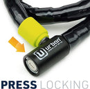 Security UR5200 Duoflex Articulated 200cm Motorcycle Cable Lock - Security Level 9