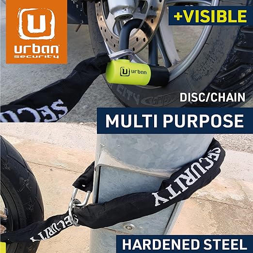 Security UR59120 120cm Motorcycle Loop Chain + Lock - Security Level 11