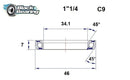 Headset Bearing - 34.1 X 46 X 7 MM | 45°/45°