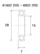 Max Bearing UB-6902-MAX - 15 X 28 X 7 MM