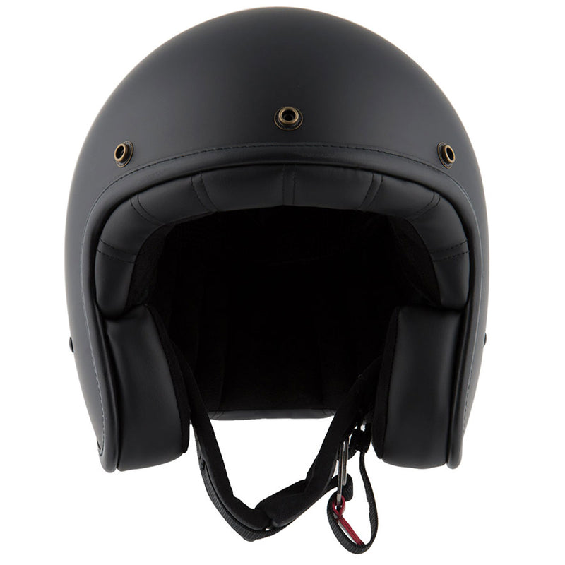 ByCity Two Strokes Open Face Helmet Full Black