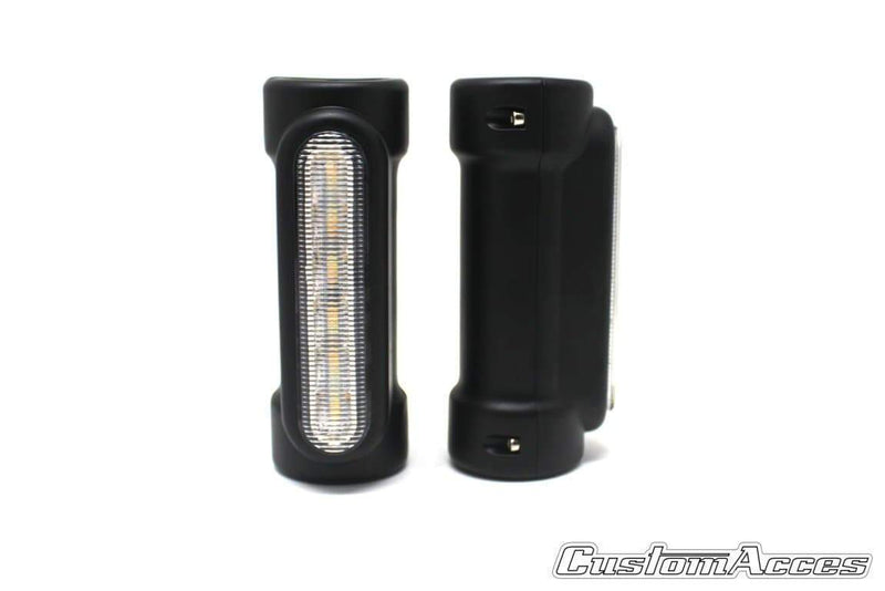 Auxiliary LED Lights Fit 1.25 Bars Black For Harley Davidson Sportster 1200 Custom XL1200C 2004-2019