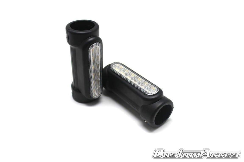Auxiliary LED Lights Fit 1.25 Bars Black For Harley Davidson Sportster 1200 Custom XL1200C 2004-2019