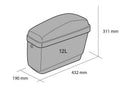 Customacces Easy Right Pannier/Rigid Saddlebag No Support Included Black For Harley Davidson Sportster 1200 Custom XL1200C 2004-2019