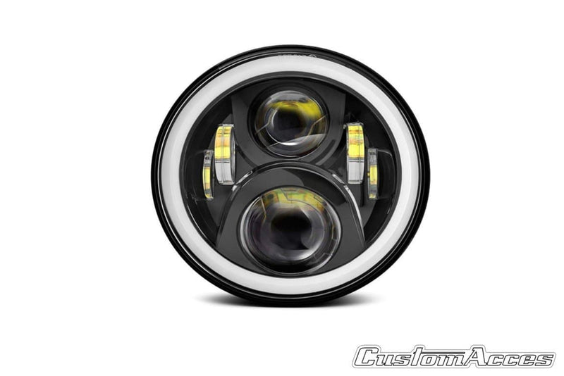 Evolution Headlight Black For Harley Davidson Softail Deluxe CVO FLSTNSE 2014-2015