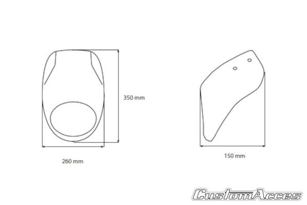 Free Spirit Semifairing Black For Matt Black For Harley Davidson Sportster 883 Low 2004-2010