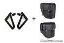 Customacces Ibiza Saddlebags Without Metal Base Includes Universal Support Black For Harley Davidson Sportster 1200 Custom XL1200C 2004-2019