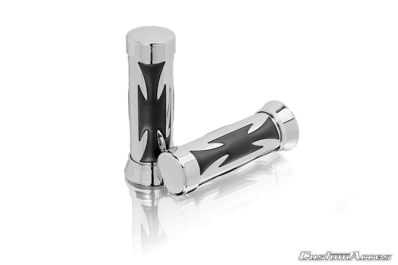Malta Cross Grips Chrome